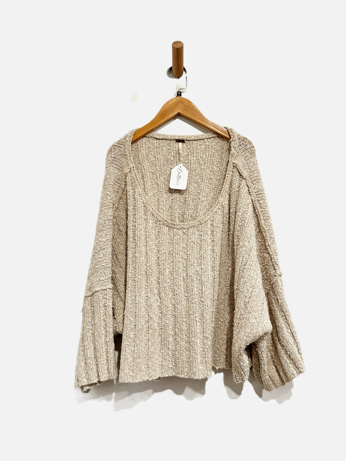Free People Cream Good Day Pullover - Small