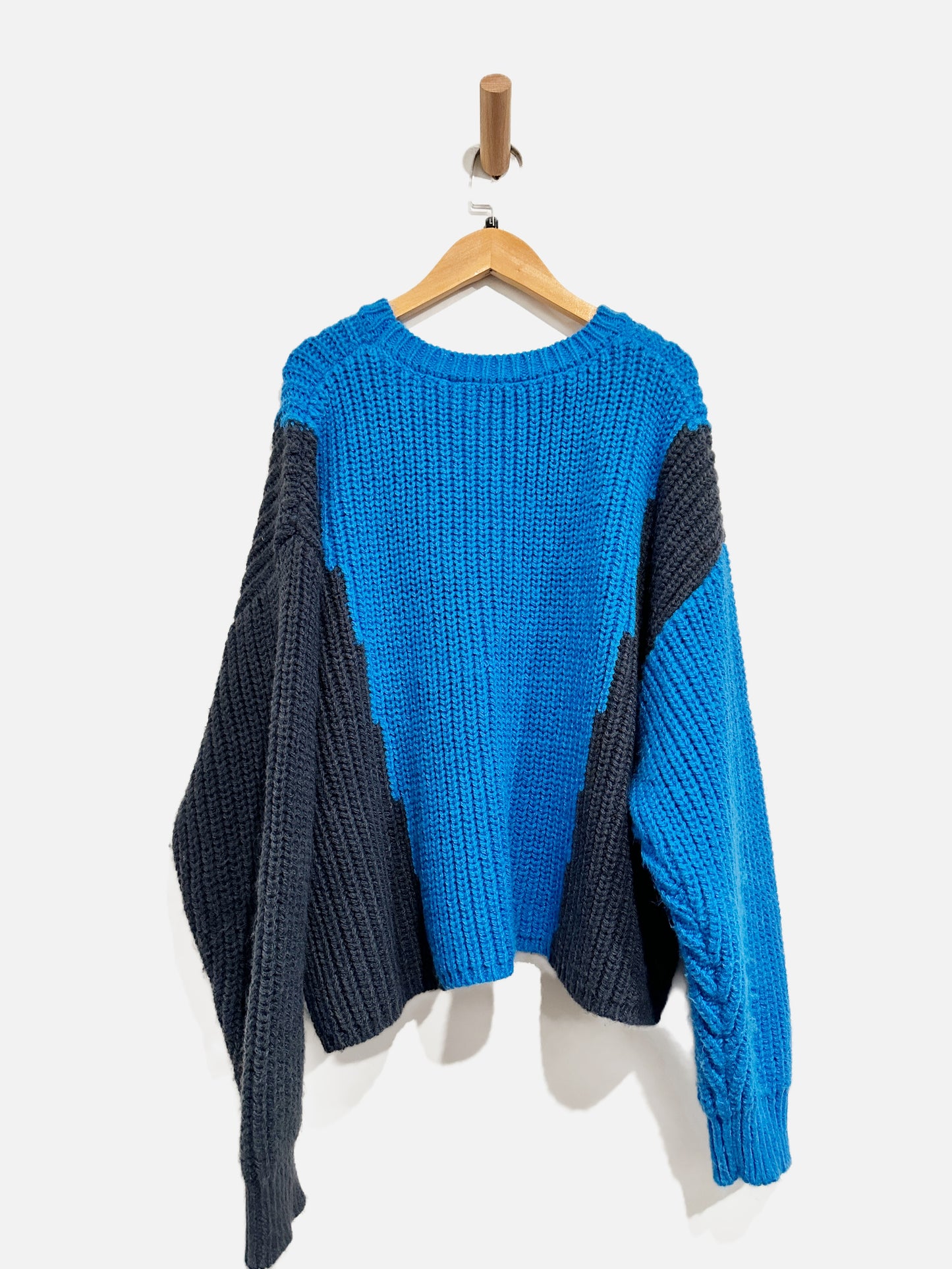 Zara Blue Two Tone Sweater - Large