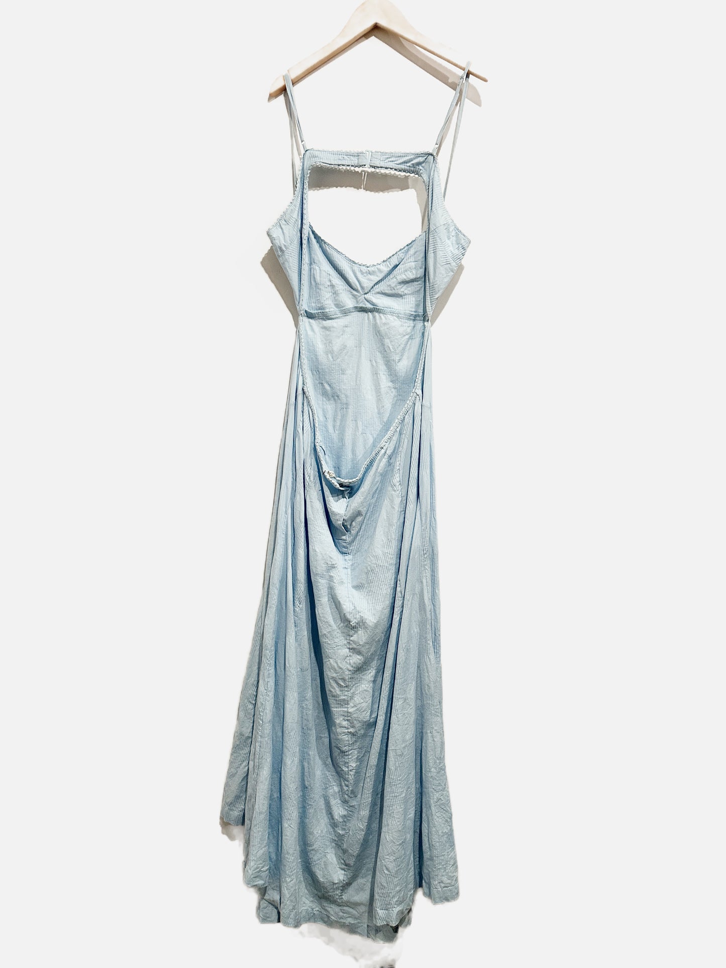 Free People Blue Lace Trim Maxi Dress - Large