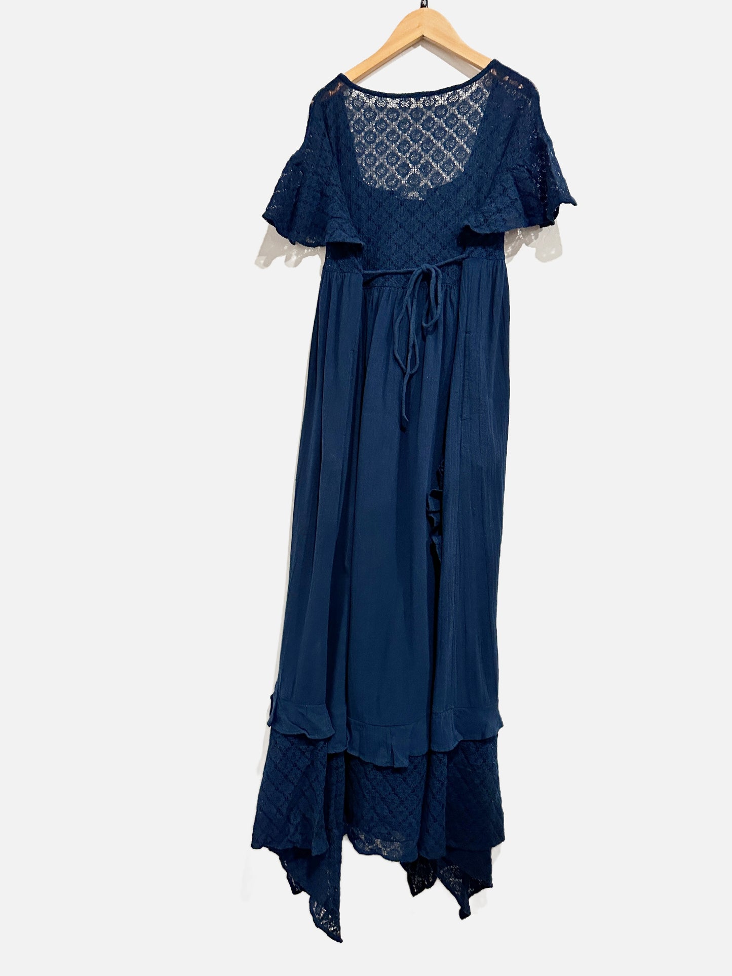 Free People Bring the Romance Midi Dress in Navy