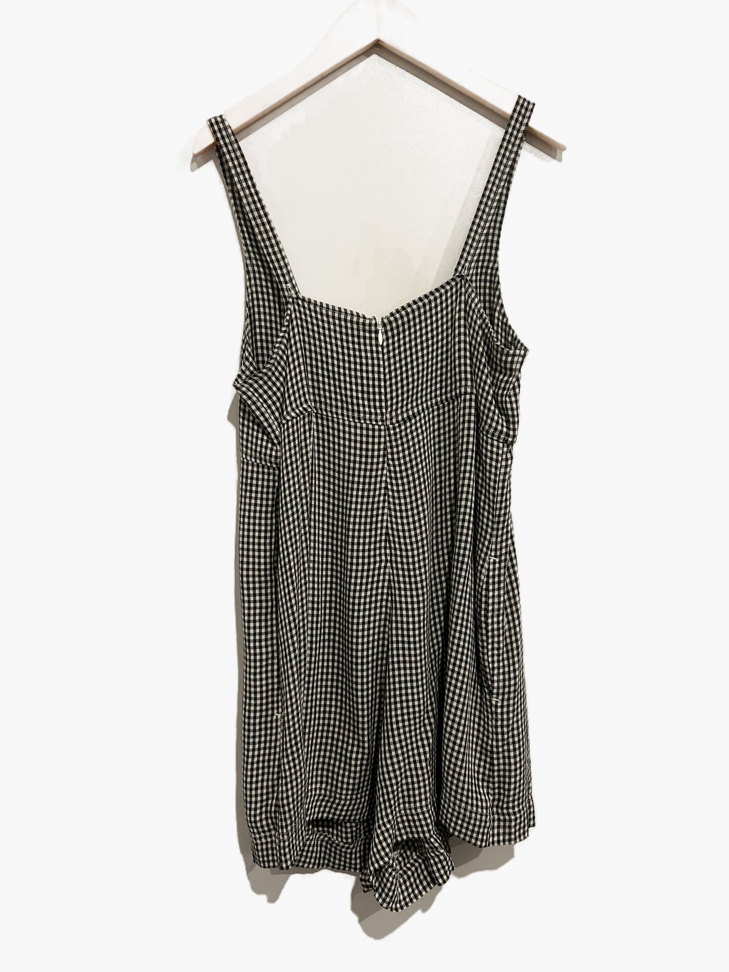Z Supply Black Gingham Romper - Small