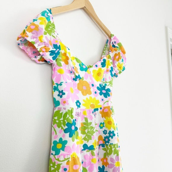 Show Me Your Mumu Cathy Linen Mini Dress in Petal Pop Size XS