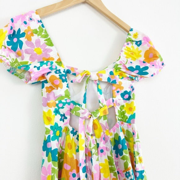 Show Me Your Mumu Cathy Linen Mini Dress in Petal Pop Size XS