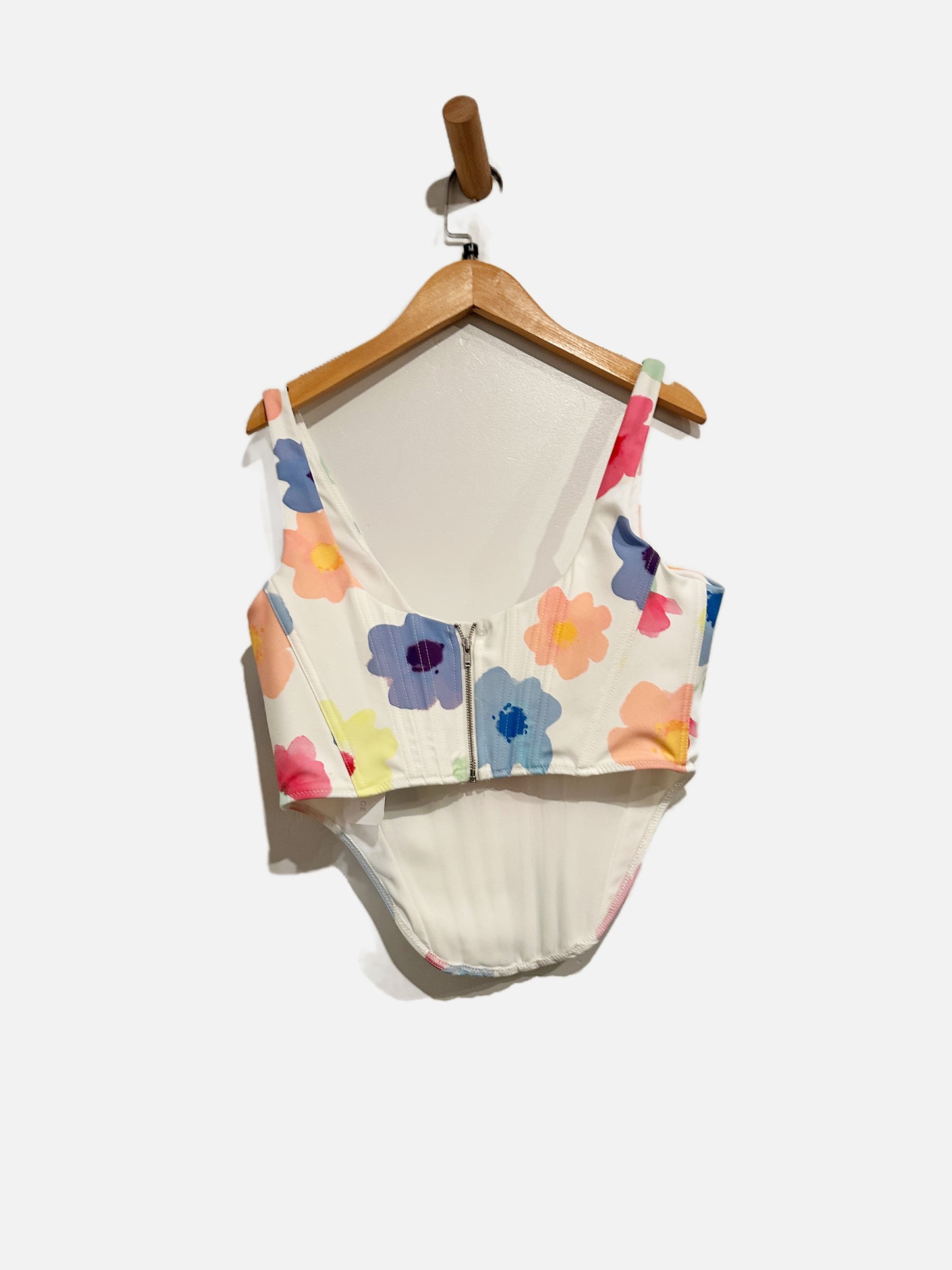 White Fox White Floral Bustier - Medium