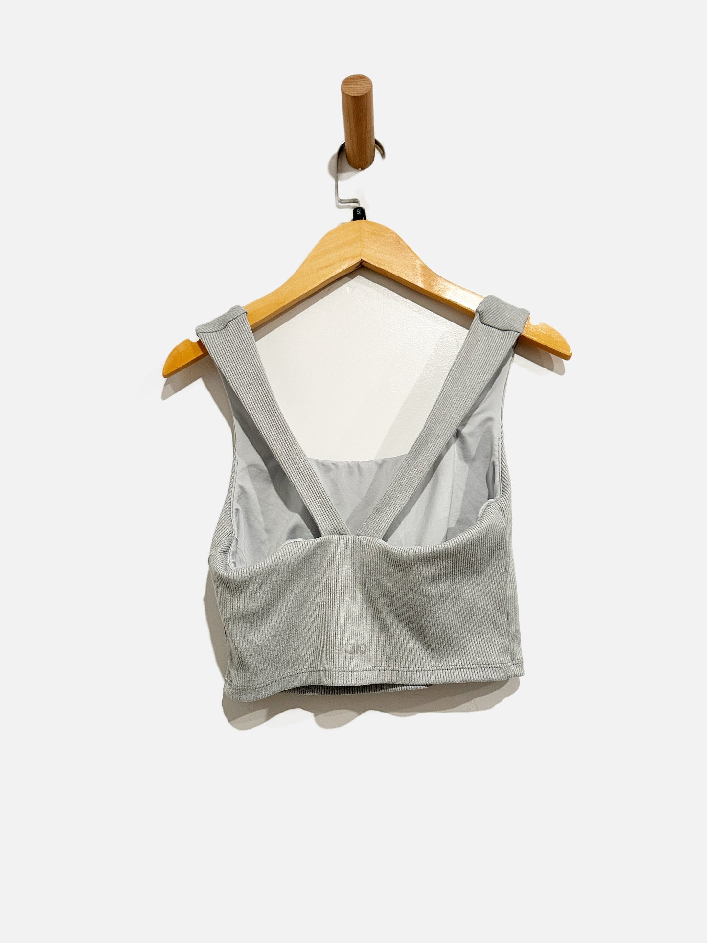 Alo Yoga Gray Ribbed Sports Bra- Small