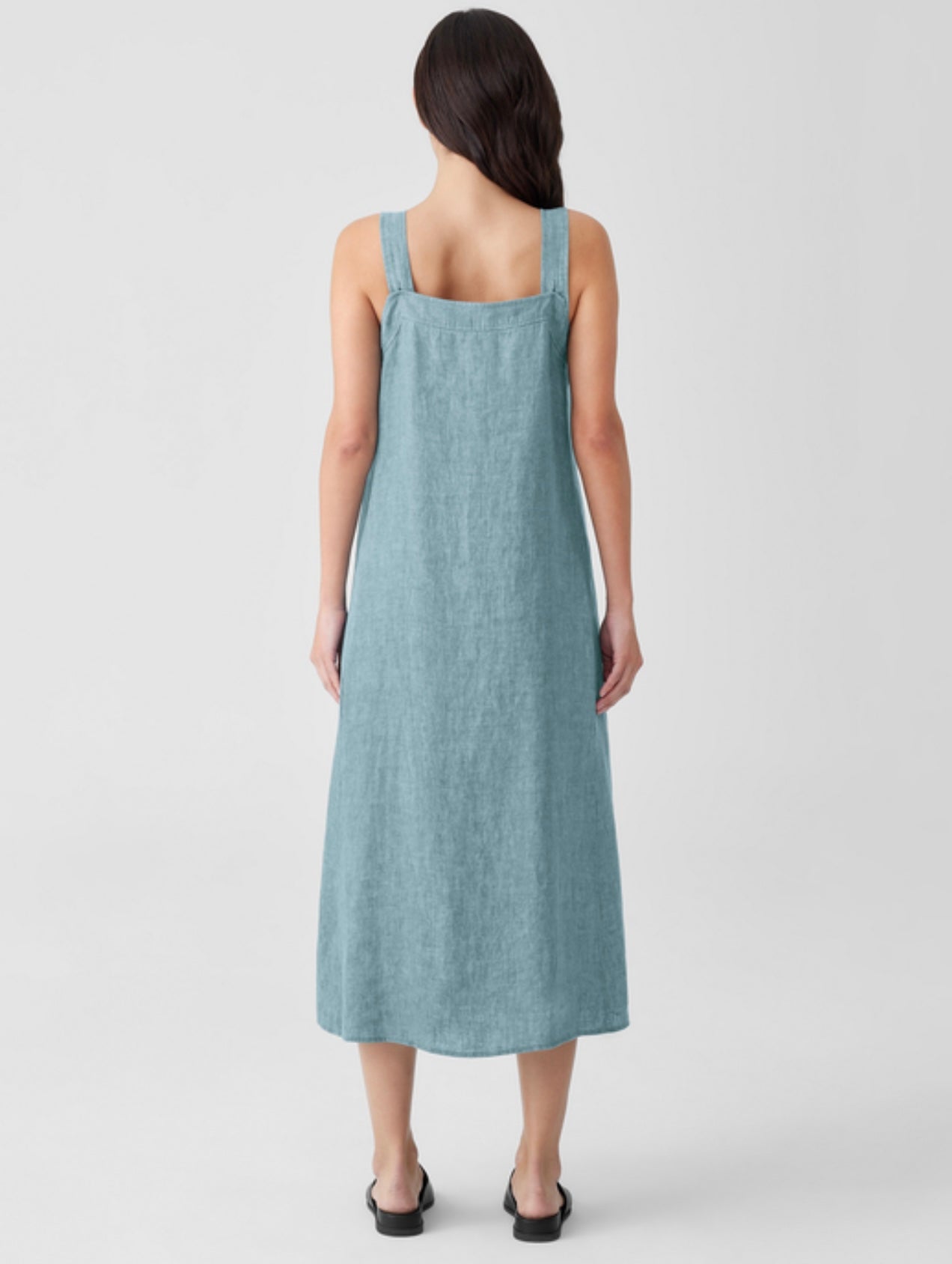 Eileen Fisher Chambray Linen Dress - XXS