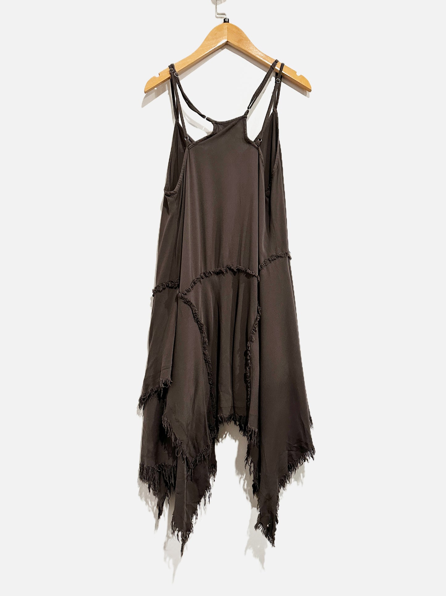 Free People Grey Fringe Mini Dress - XS