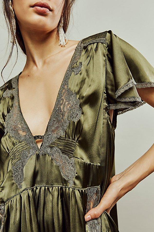 Free People NWT Wildest Rose Tunic in Green- Small