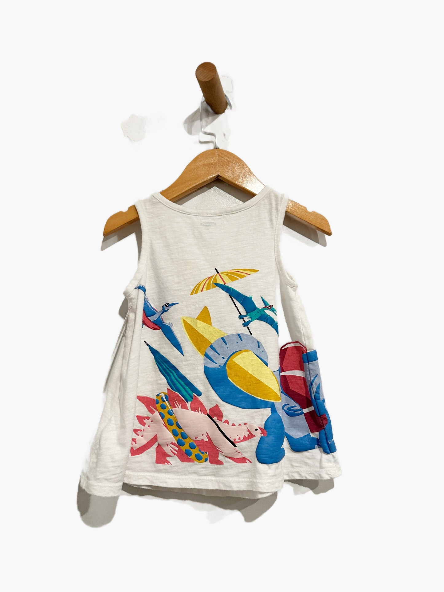 Old Navy White Dino Tank - 4T