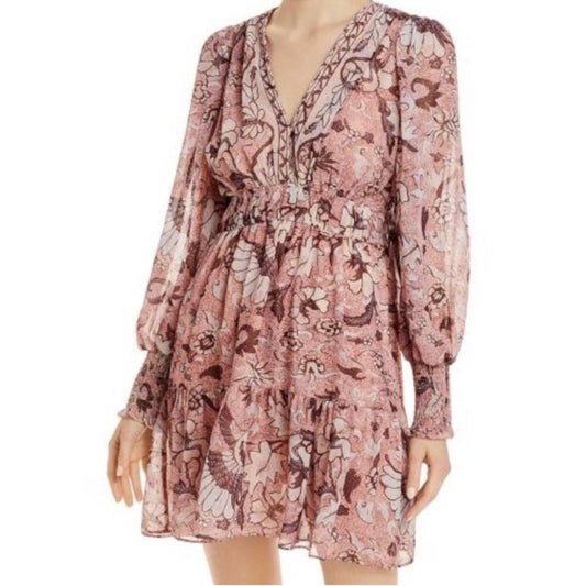 O.P.T Pink Paisley Mini Dress - XS