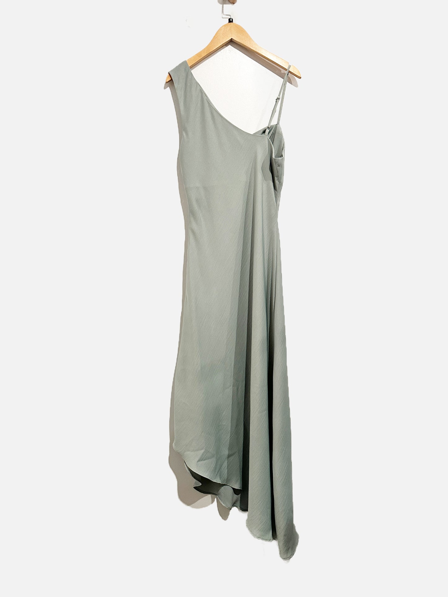 Lulus Green Asymmetric Midi Dress - Medium