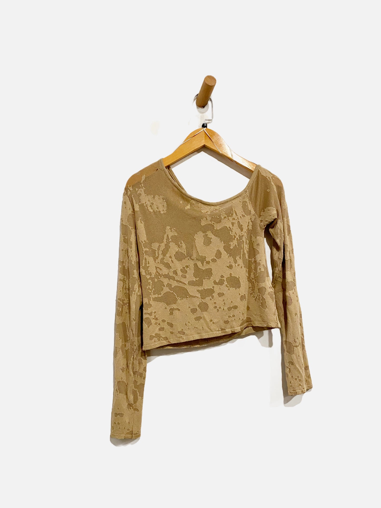 Zara Tan Burnout Asymmetric Top - Small
