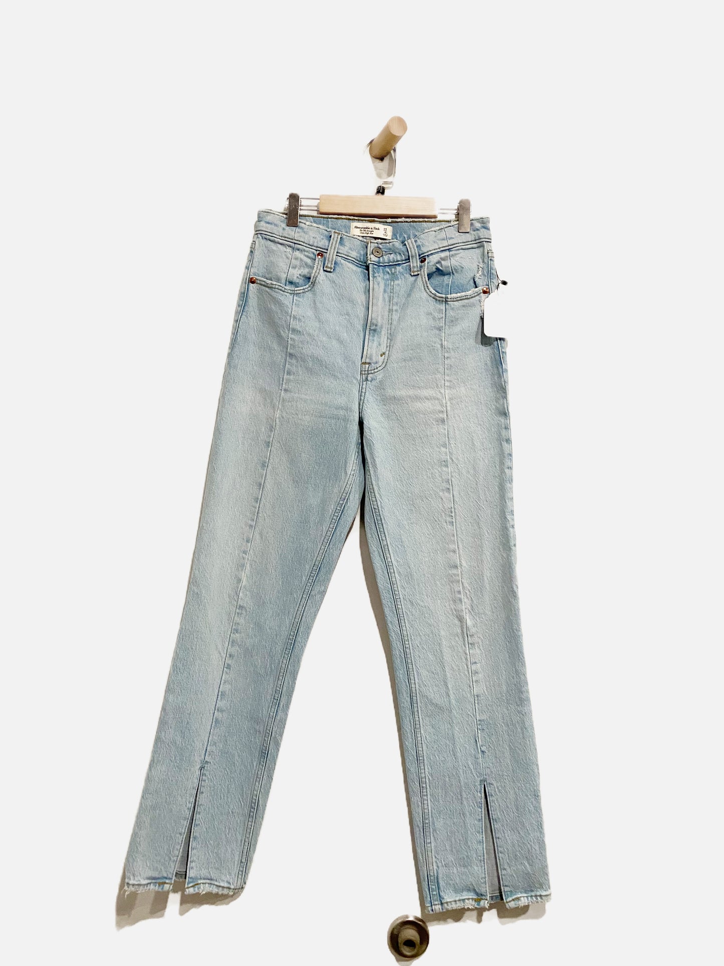 Abercrombie & Fitch Light Wash Split Hem Jeans - 27