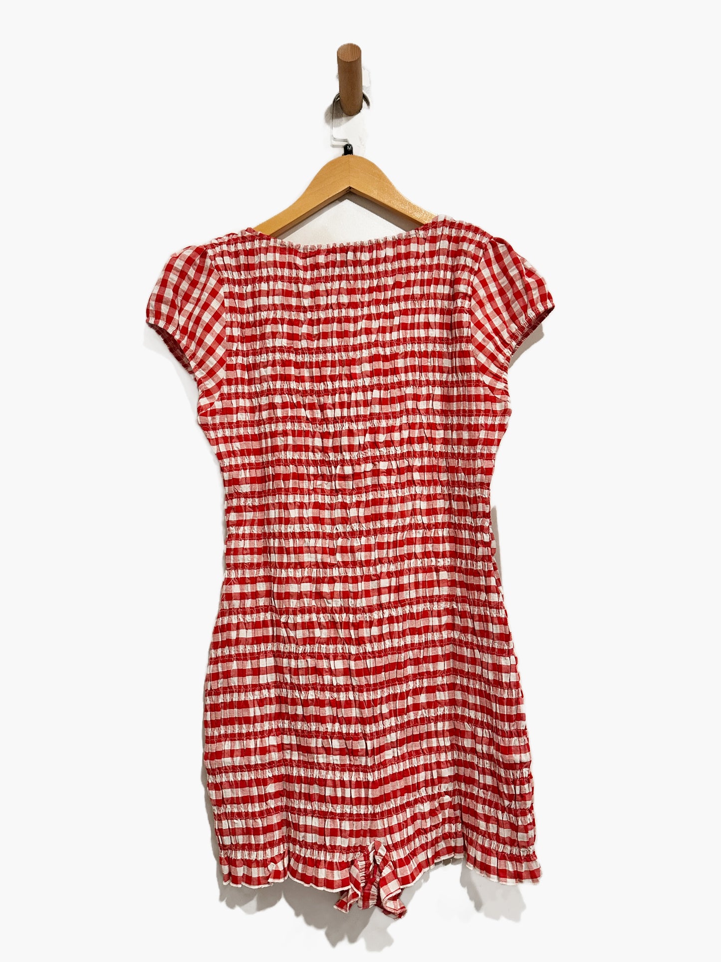 NWT Princess Polly Bashful Playsuit in Red Check - 10