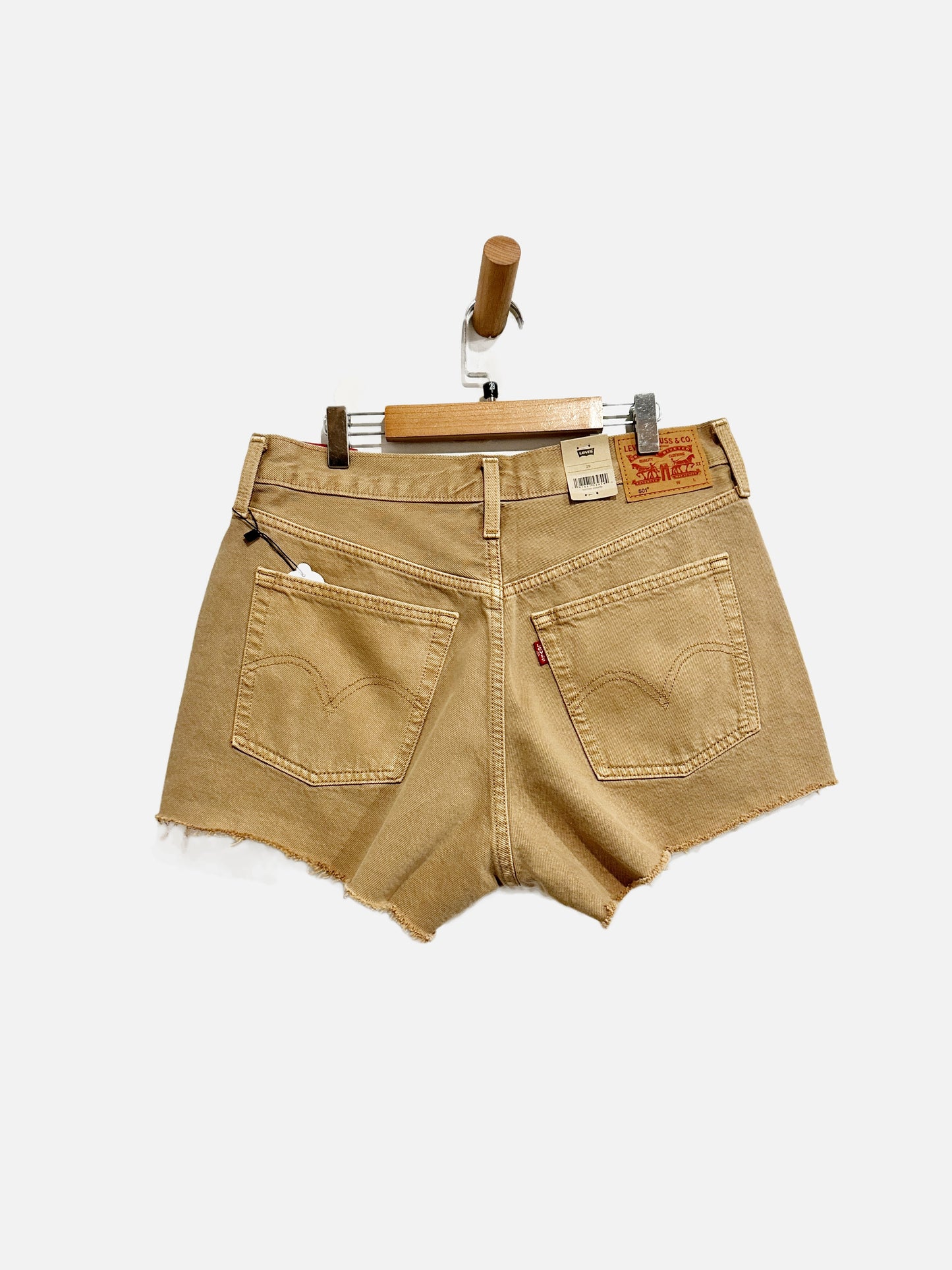 Levi's Khaki 501 Denim Shorts - 29