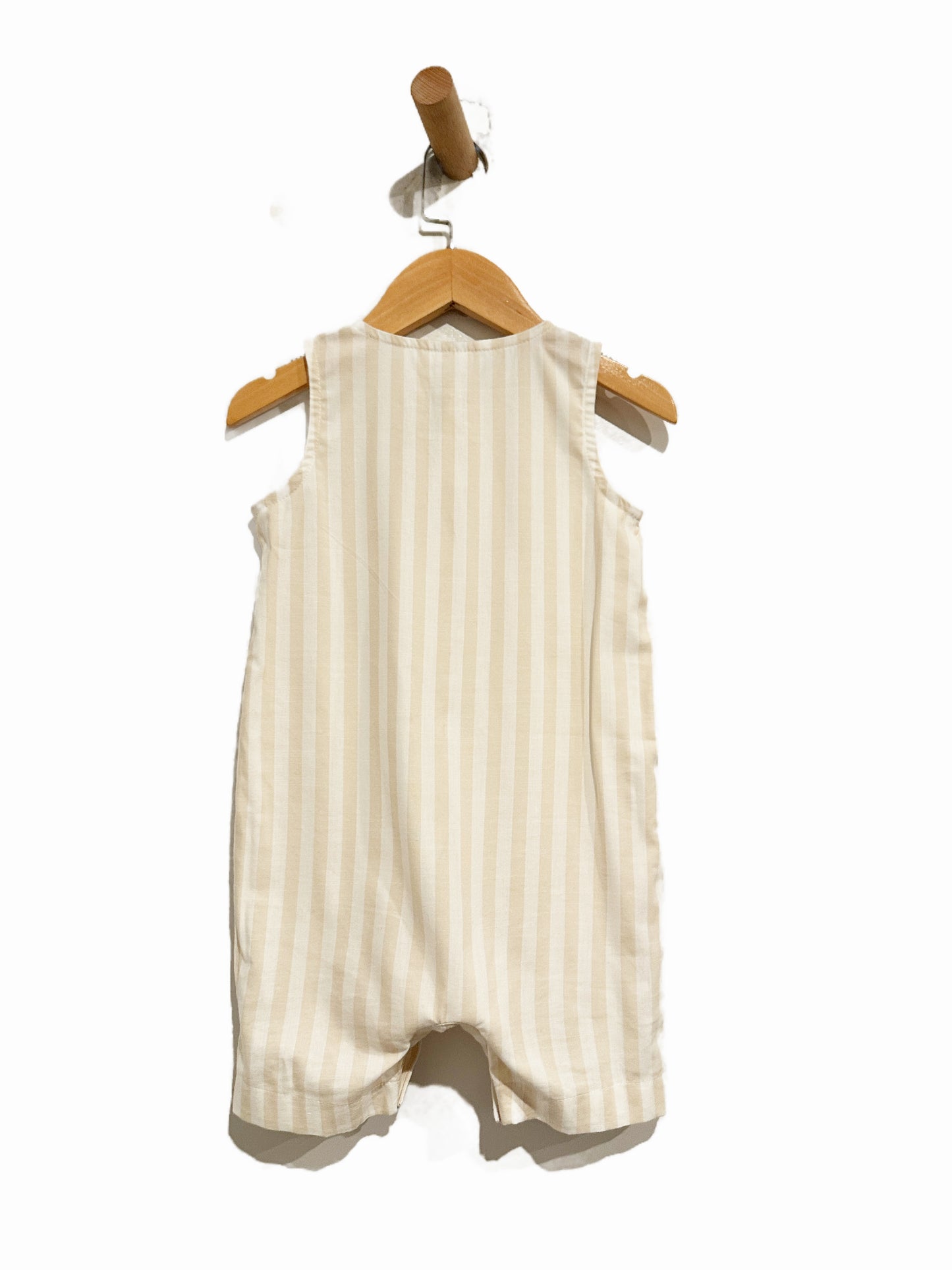 Nordstrom Cream Stripe Onesie - 18m