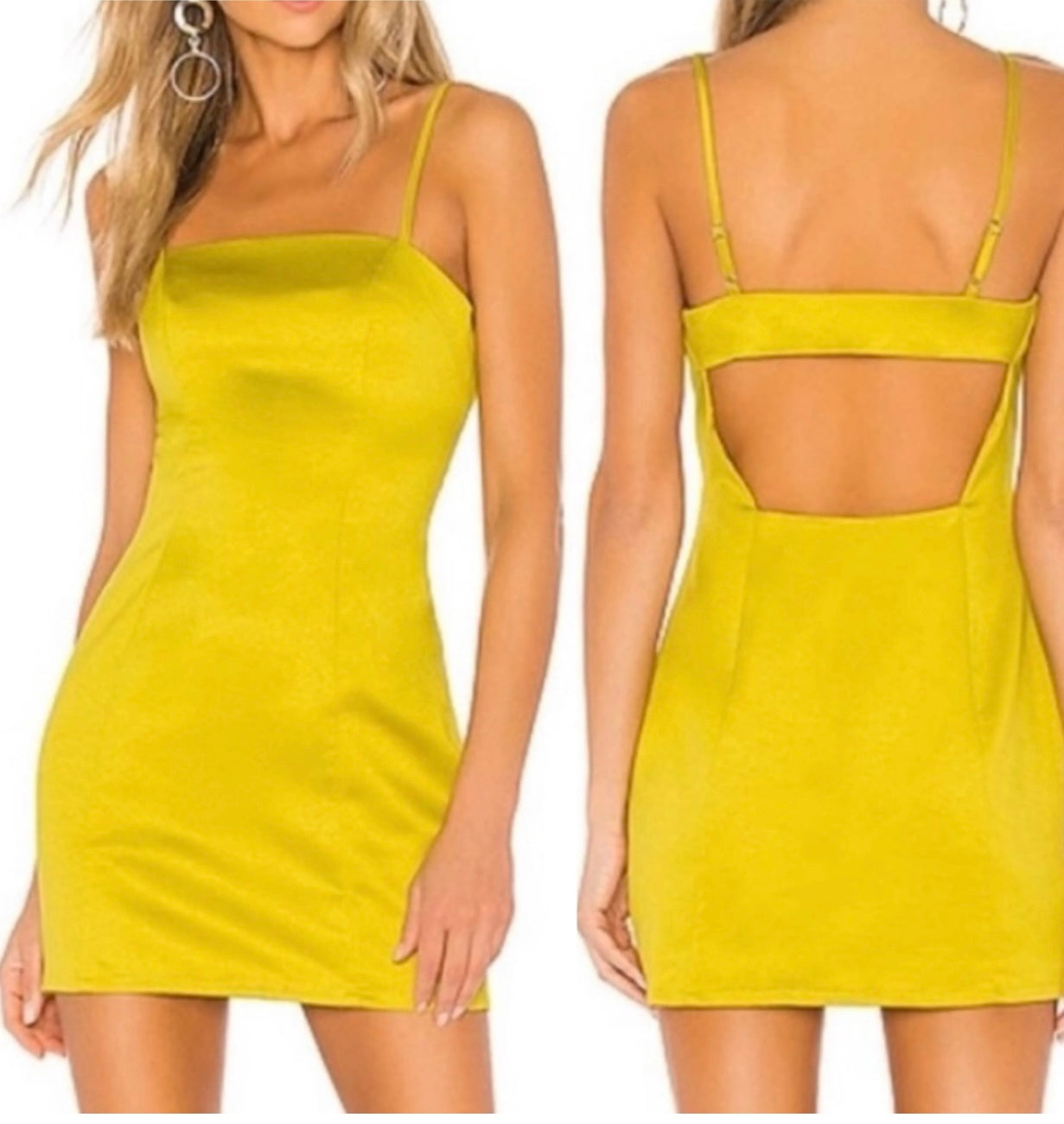 Superdown Sarah Mini Dress in Chartreuse - XS