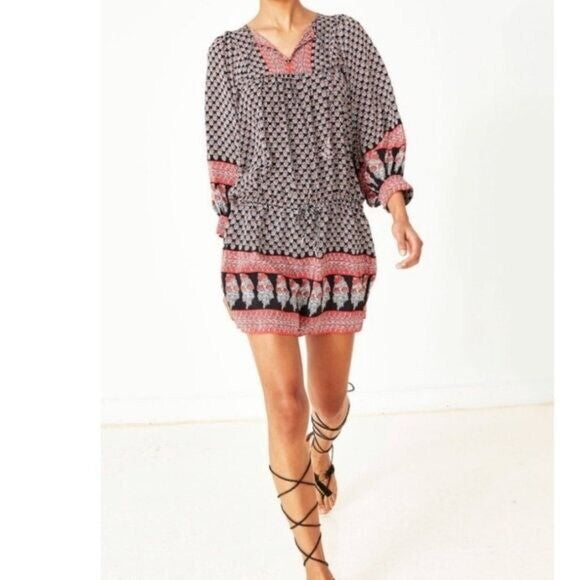 Ulla Johnson Red and Cream Floral Mini Dress - 2