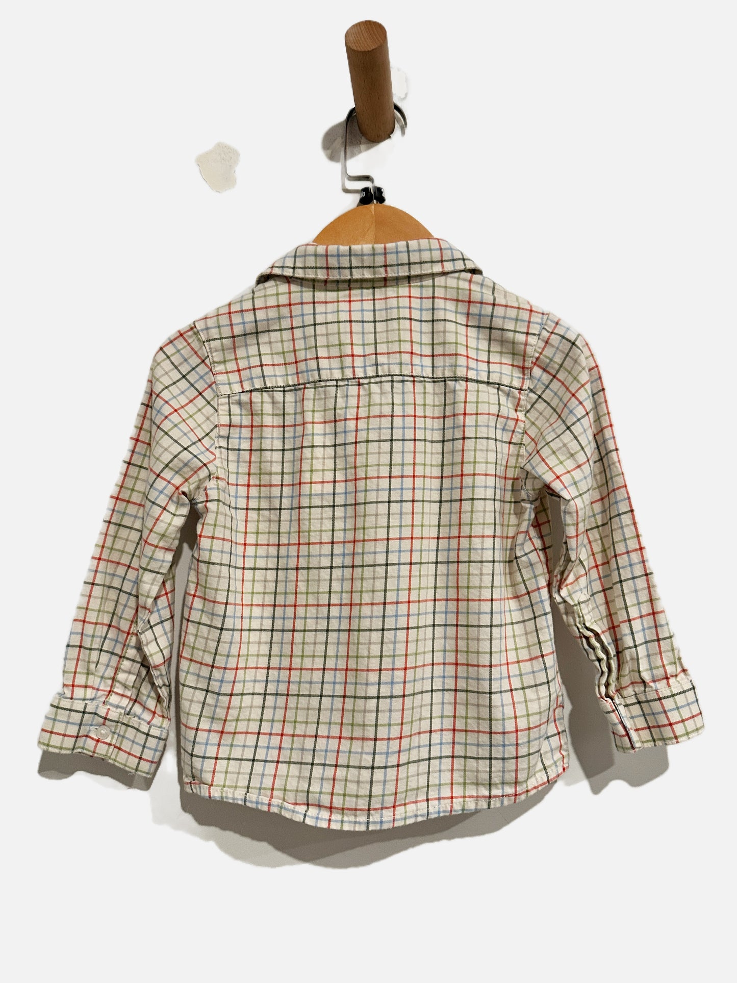 Mayoral Tan Plaid Button Down - 24Mo