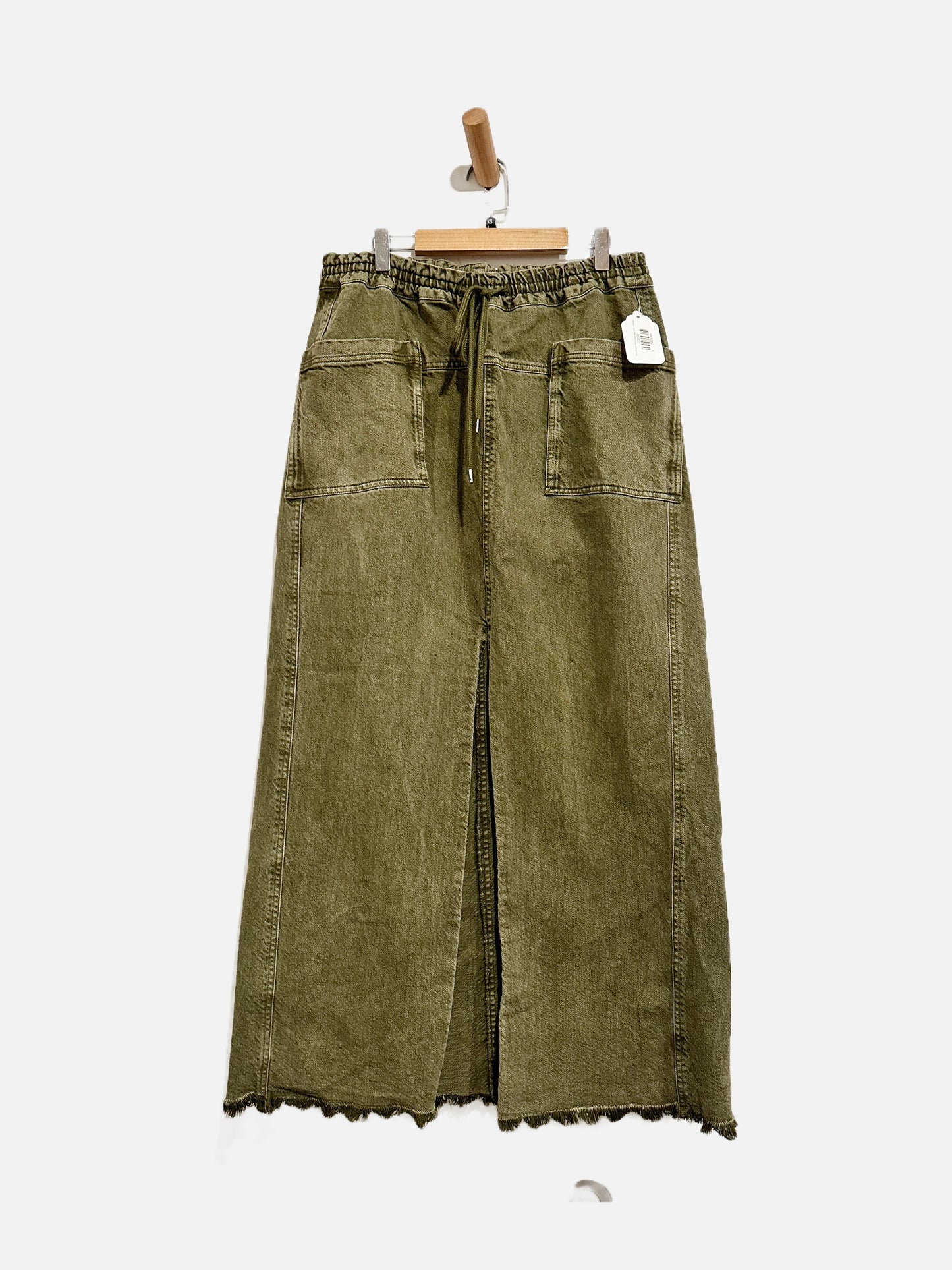Free People Woke up Like this Olive Green Maxi Skirt - XSmall