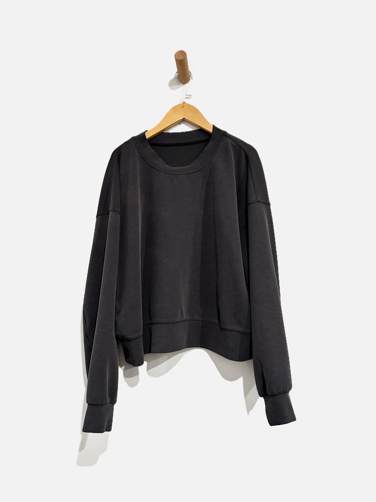 Lululemon Ribbed Softstreme Perfectly Oversized Cropped Crew - 6