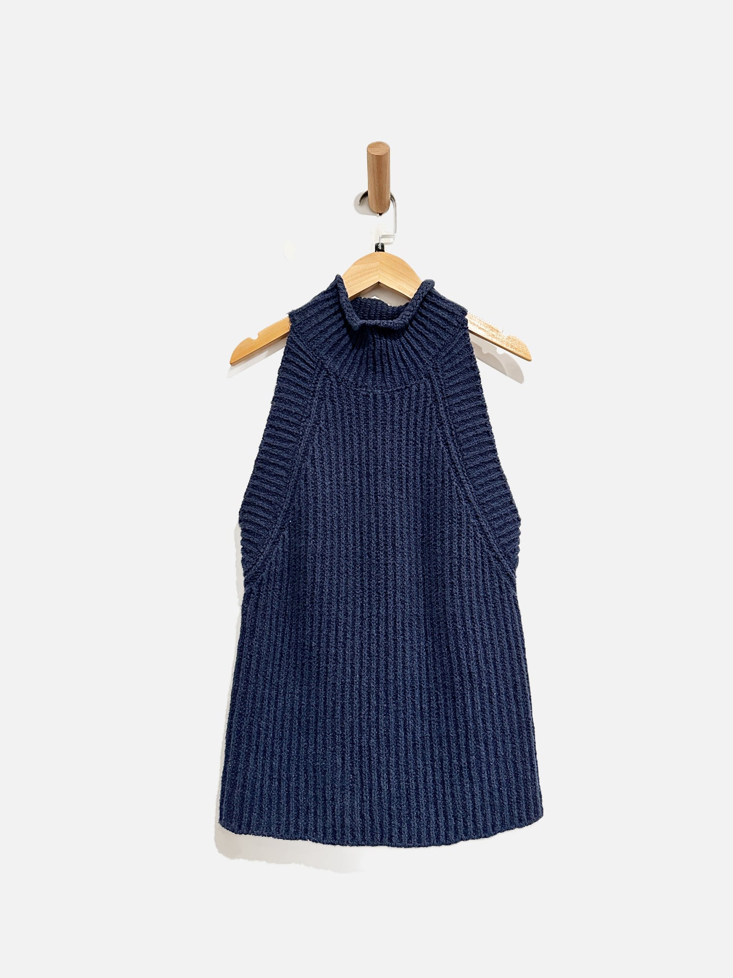 Anthropologie Navy Mock neck Tank - Small