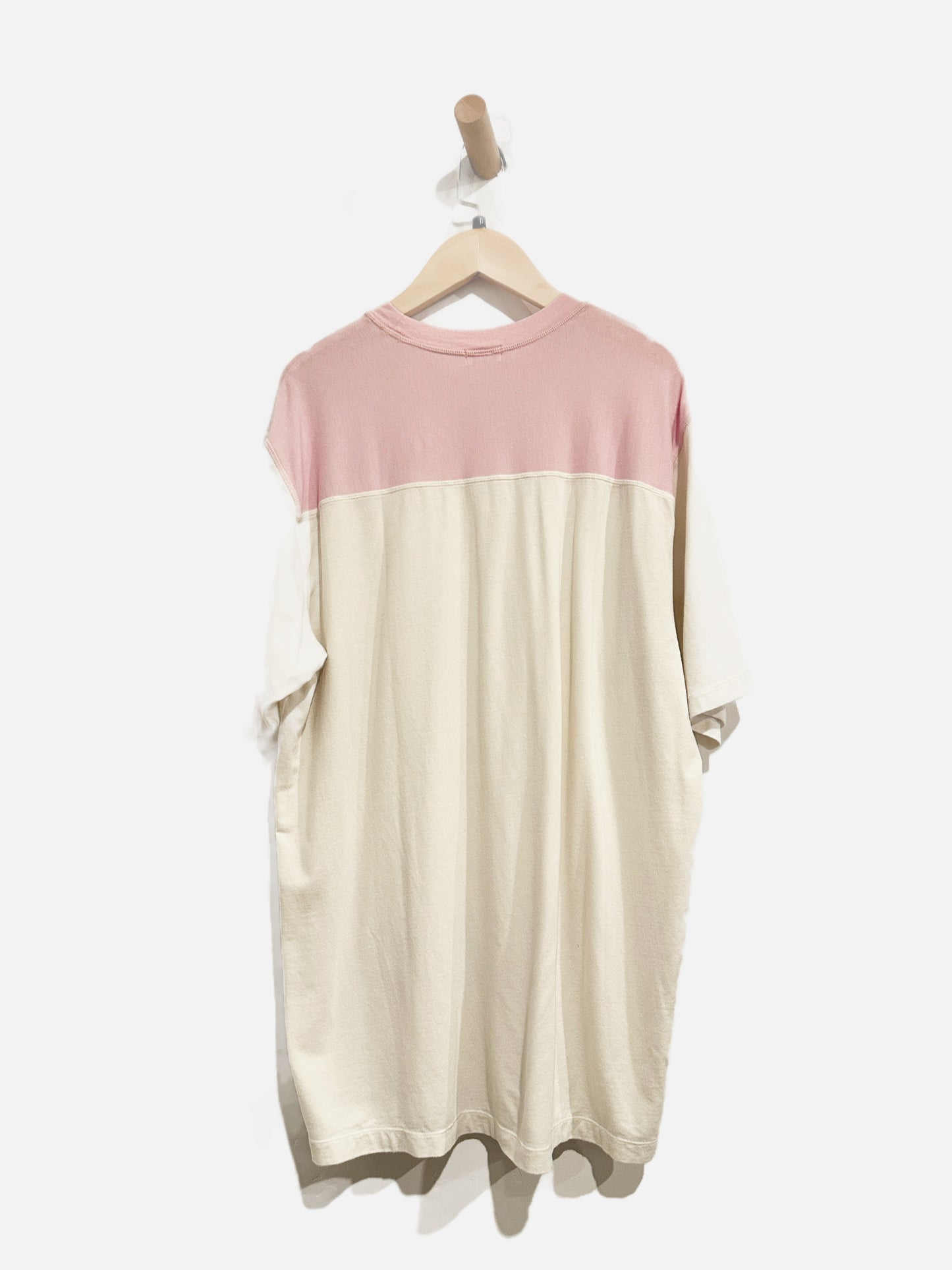 Skims Pink & Cream Boyfriend Raglan T-shirt - Small
