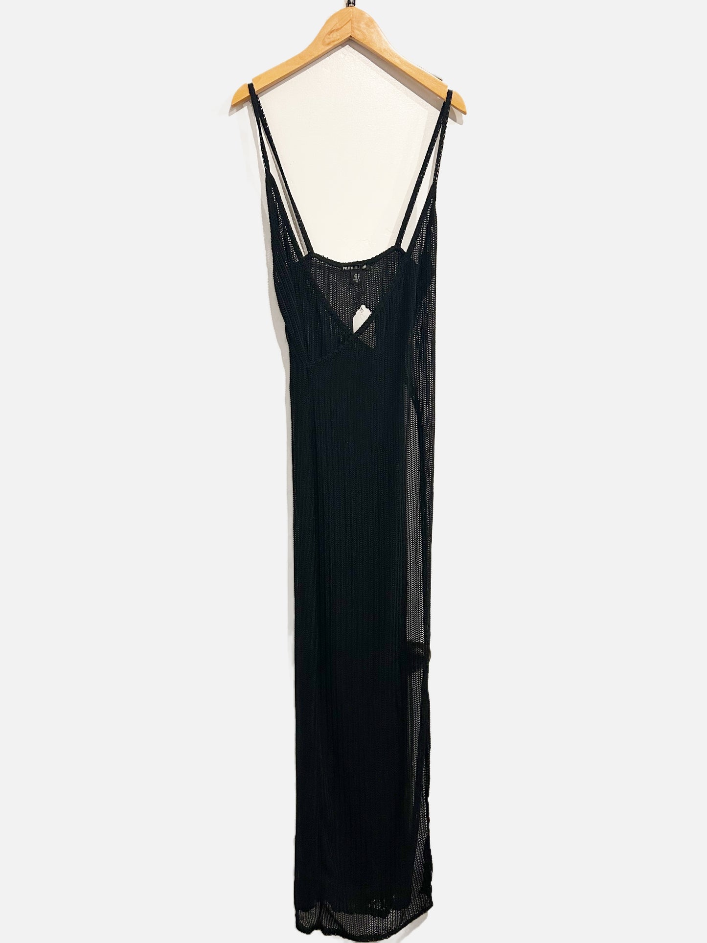 Pretty Little Thing Black Beach Mesh Dress - 8