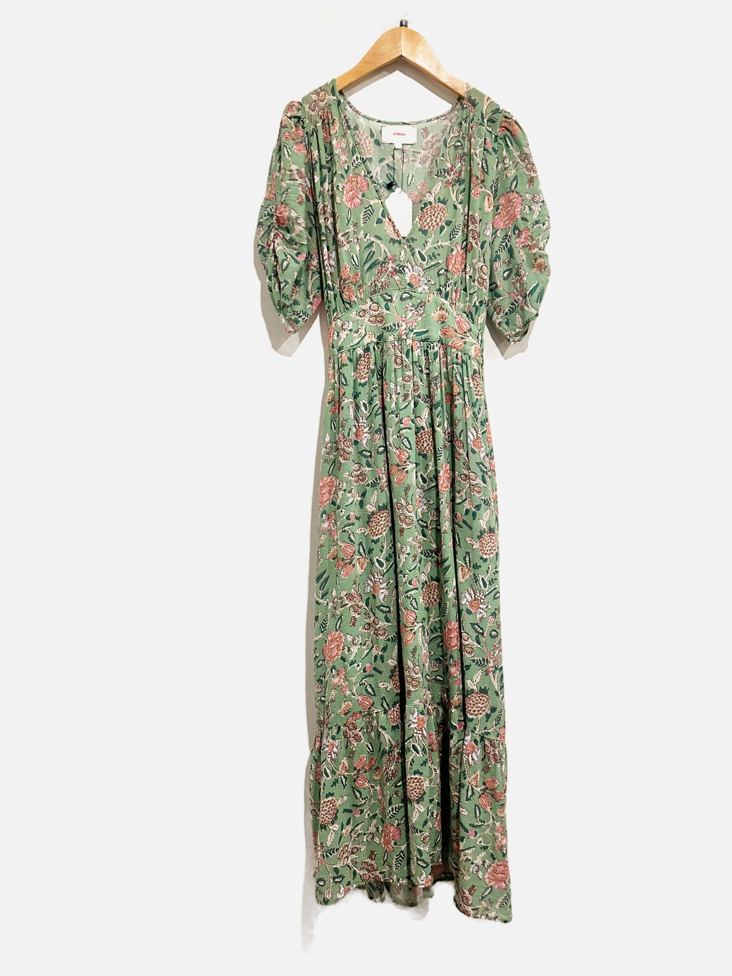 Xirena Green Floral Maxi Dress - Large