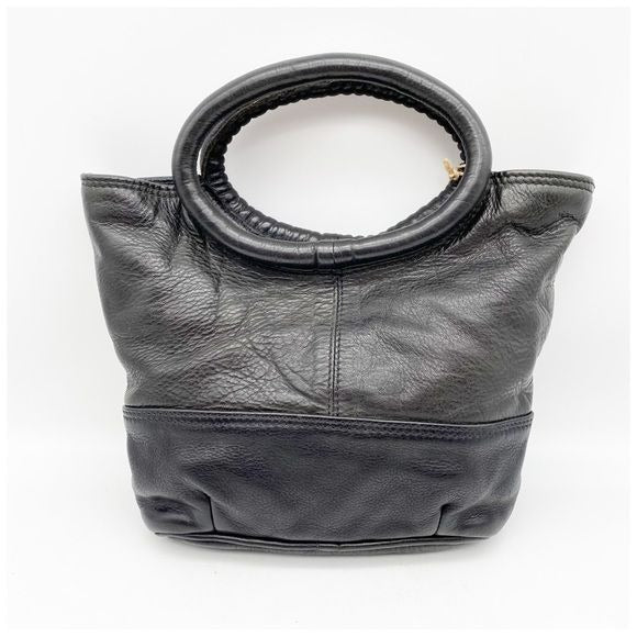 R.P.S. Black Leather Crossbody Bag