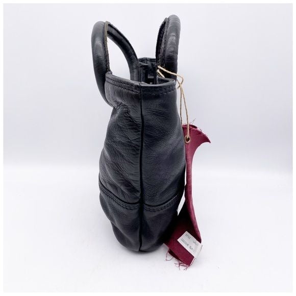 R.P.S. Black Leather Crossbody Bag
