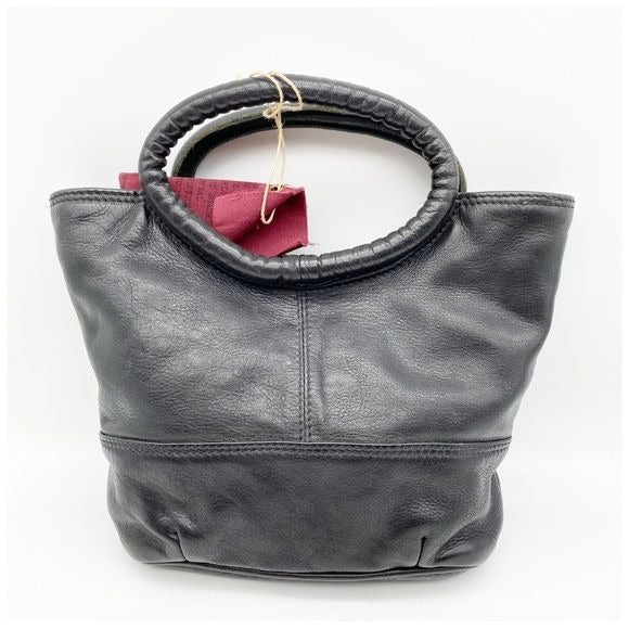 R.P.S. Black Leather Crossbody Bag