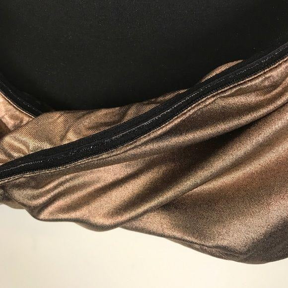 Ira Off Shoulder Mini Skirt Set in Bronze Size Small