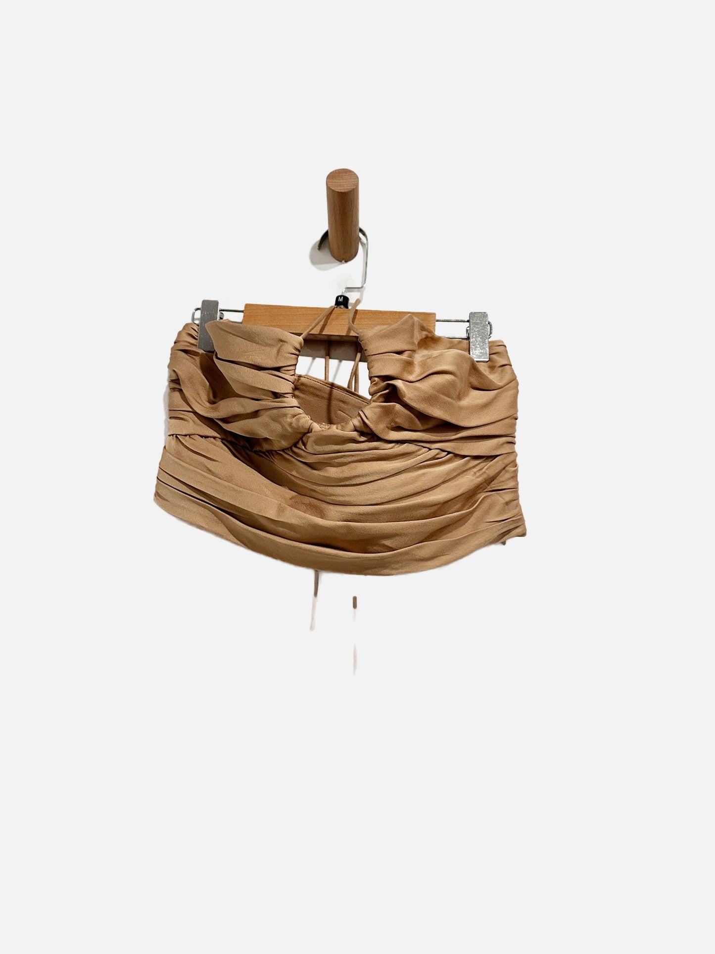 Zara Copper Halter Cropped Top - Medium