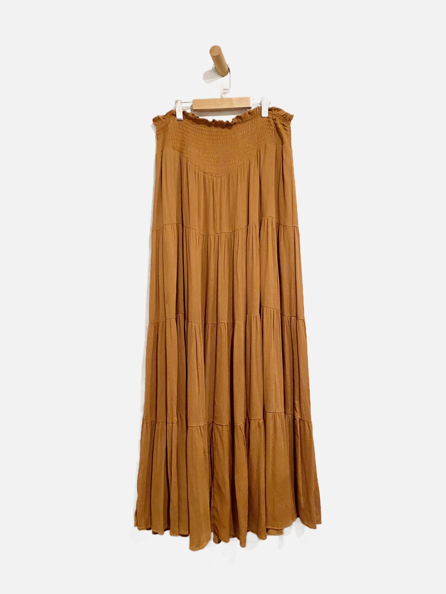 Mustard Seed Brown Smocked Skirt - Medium