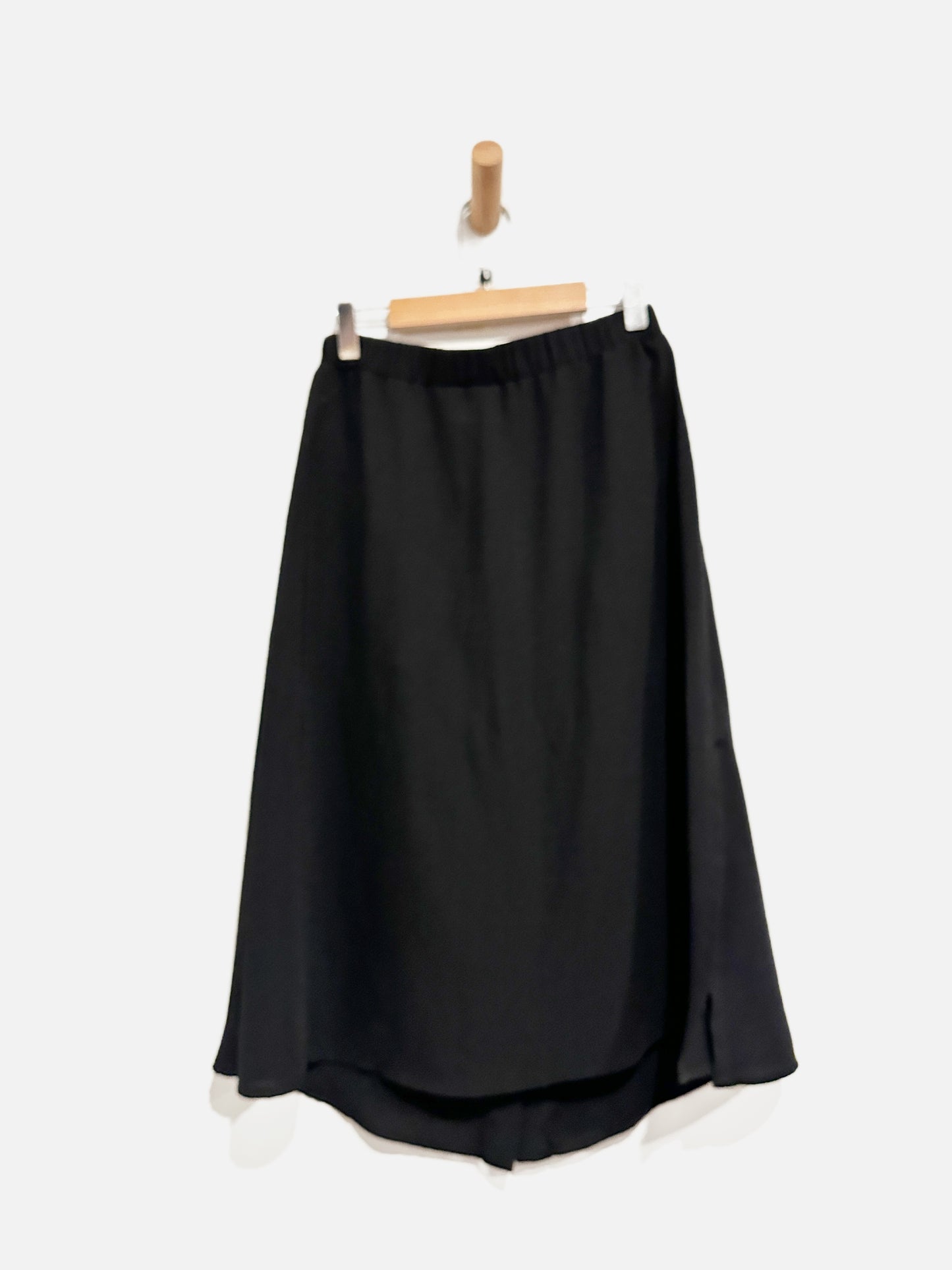 Lulus Black Button Front Midi Skirt Set - Small