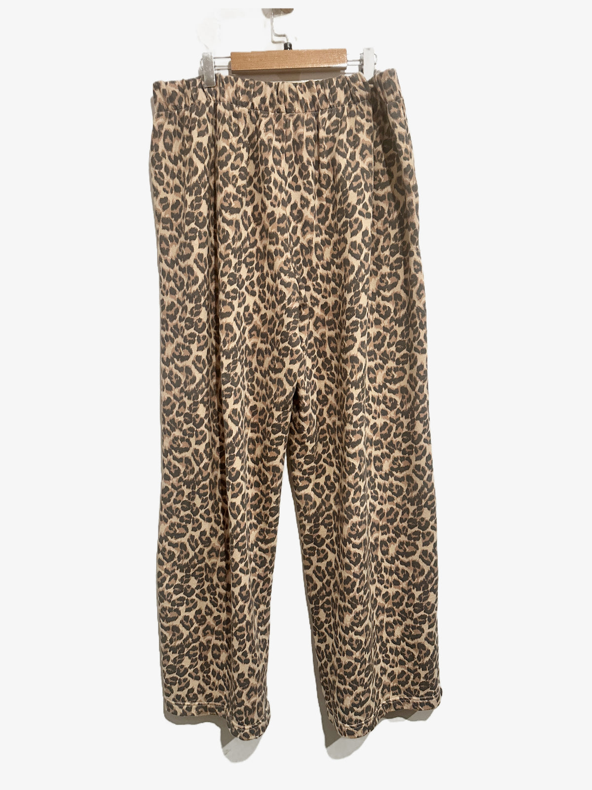 Aerie Leopard Print Wide Leg Sweatpants - Large