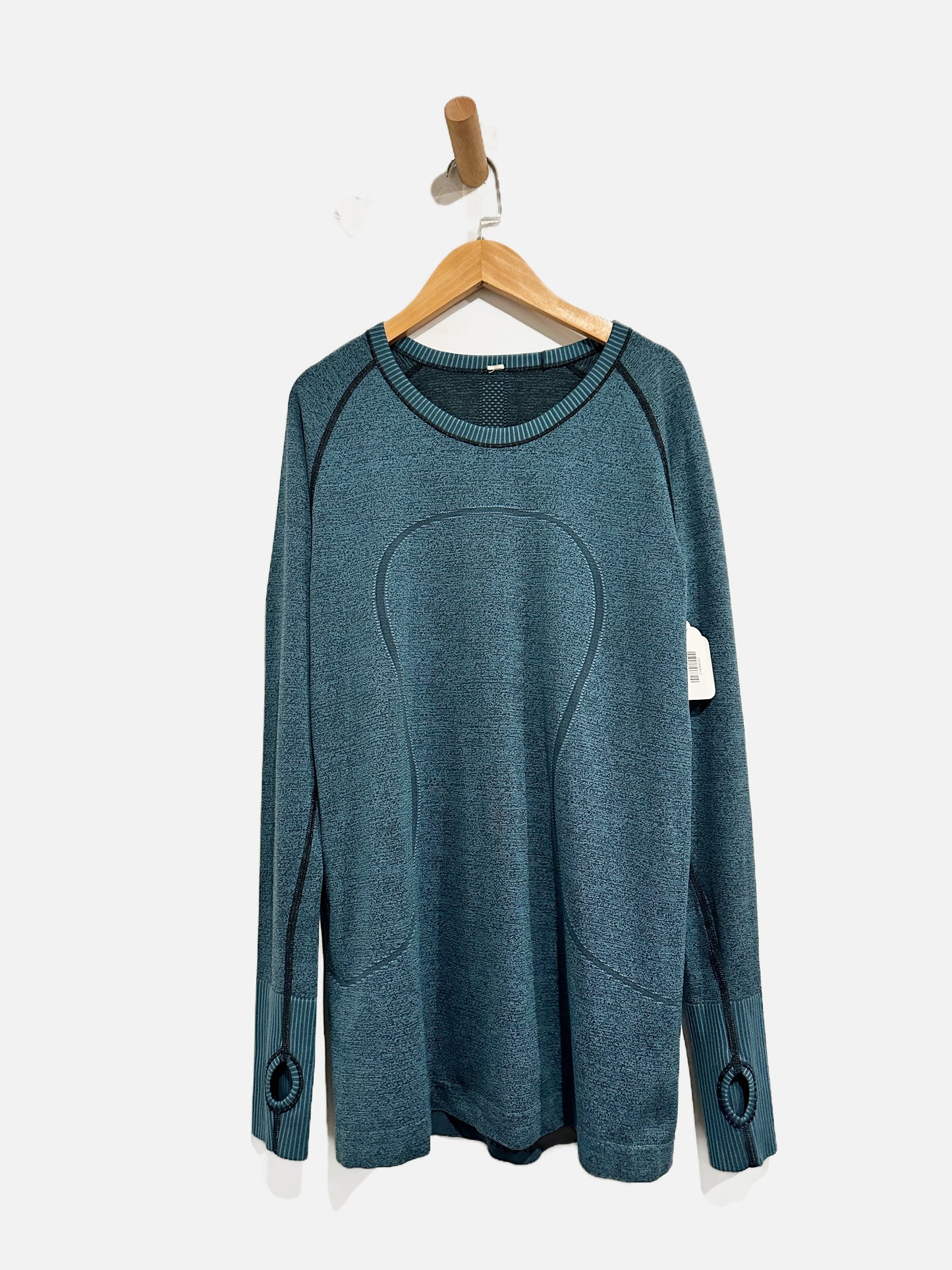 Lululemon Swiftly Tech Long Sleeve Crew Black / Desert Teal - 14