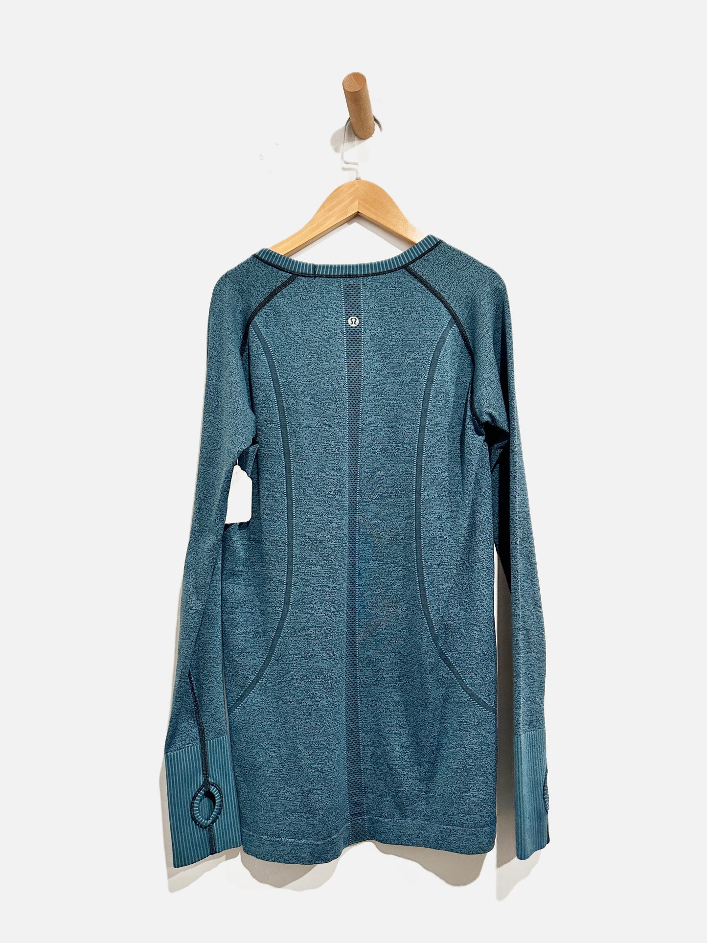 Lululemon Swiftly Tech Long Sleeve Crew Black / Desert Teal - 14