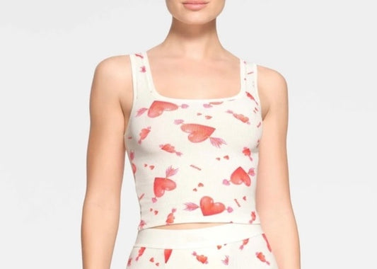 Skims Heart Crop Tank - Small