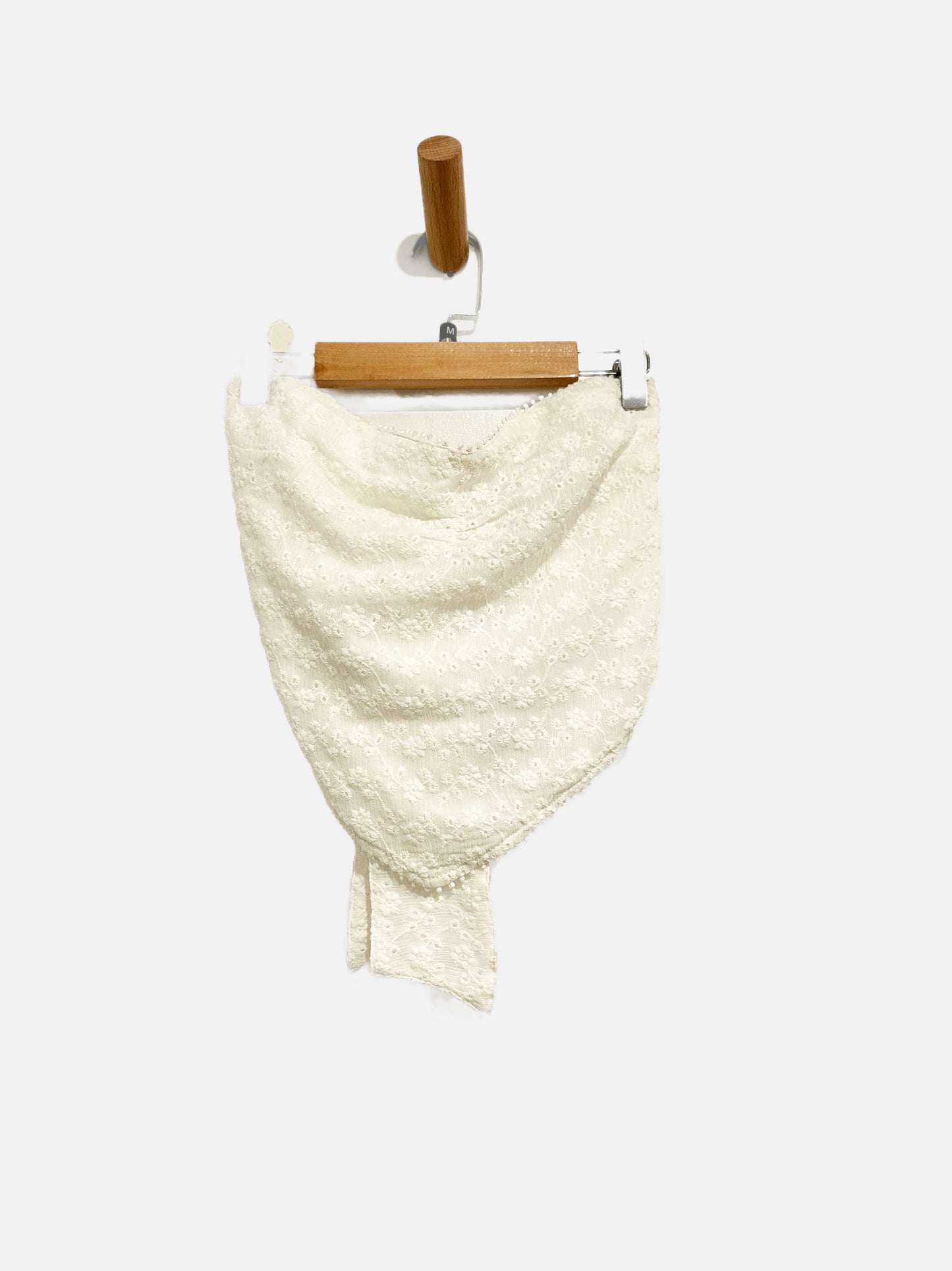 Abercrombie & Fitch White Eyelet Handkerchief Top - Medium