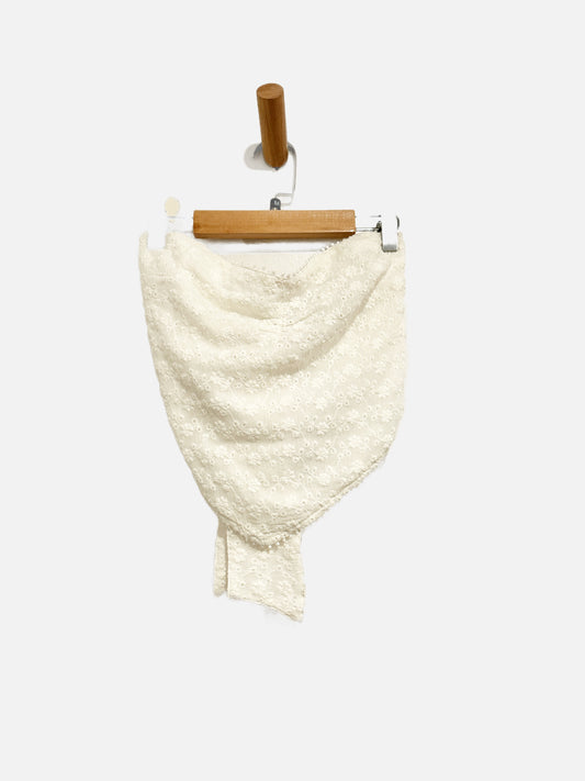Abercrombie & Fitch White Eyelet Handkerchief Top - Medium