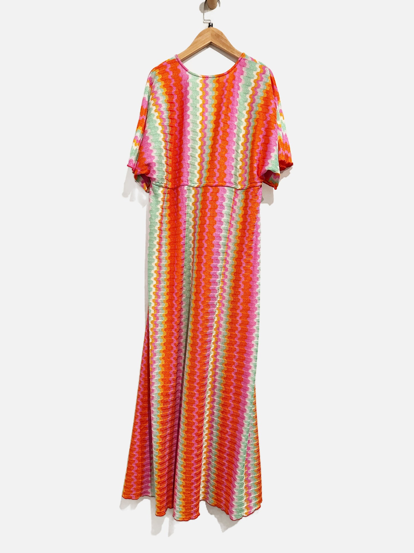 Show Me Your Mumu Colorful Tie Front Maxi Dress - Medium