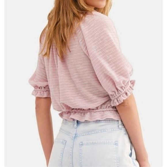 Free People Dorothy Top in Fawn Pink Size Medium
