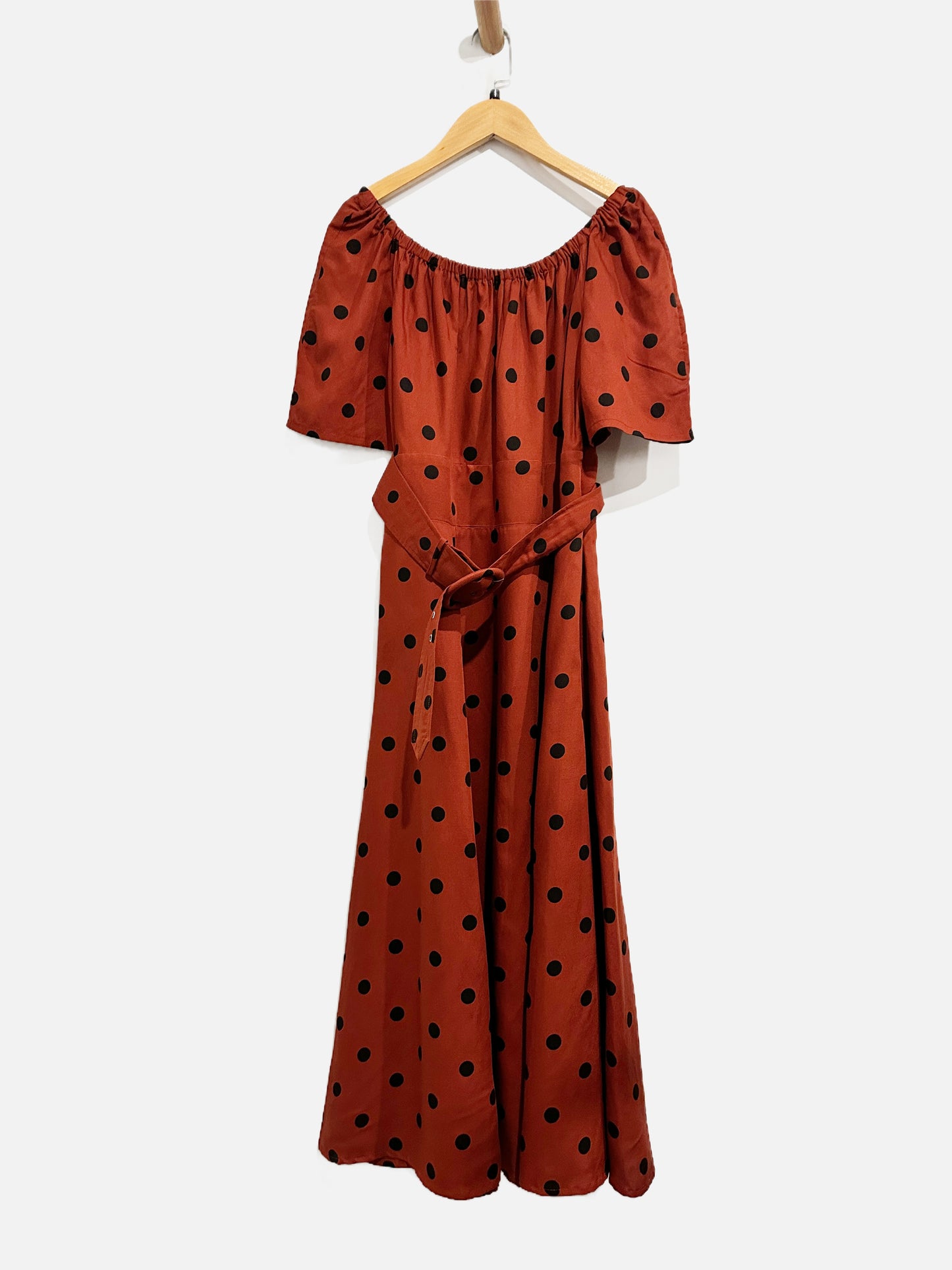 Anthropologie Maeve Lucienne Polka Dot Belted Dress - 6