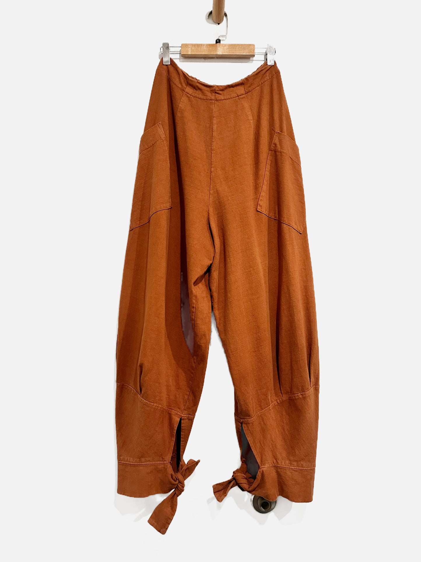 Free People Beach Stunner Orange Tie Pants - Small