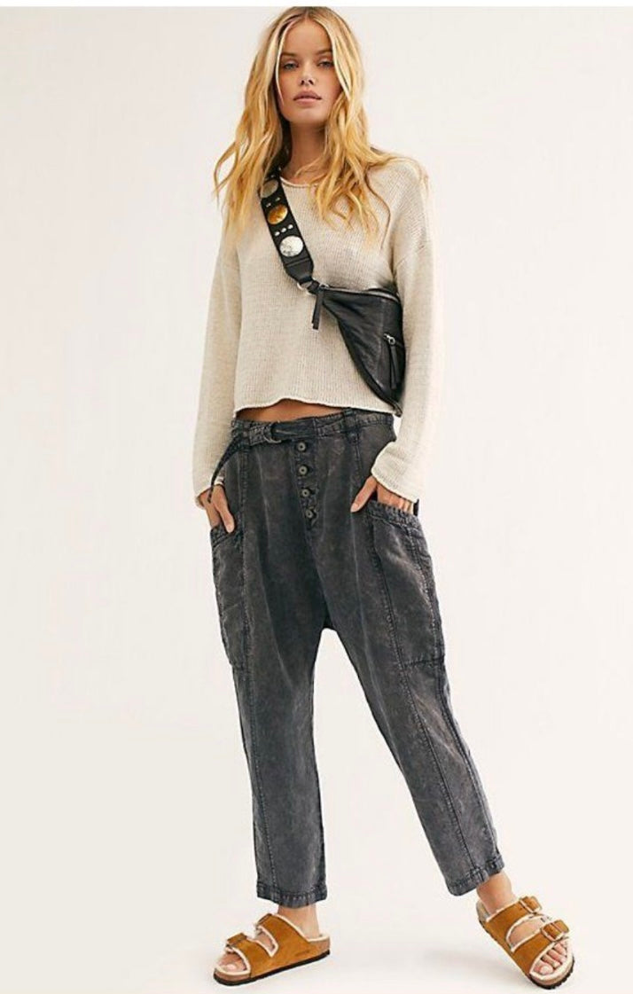Free People Desert Daze Gray Harem Pants - 6