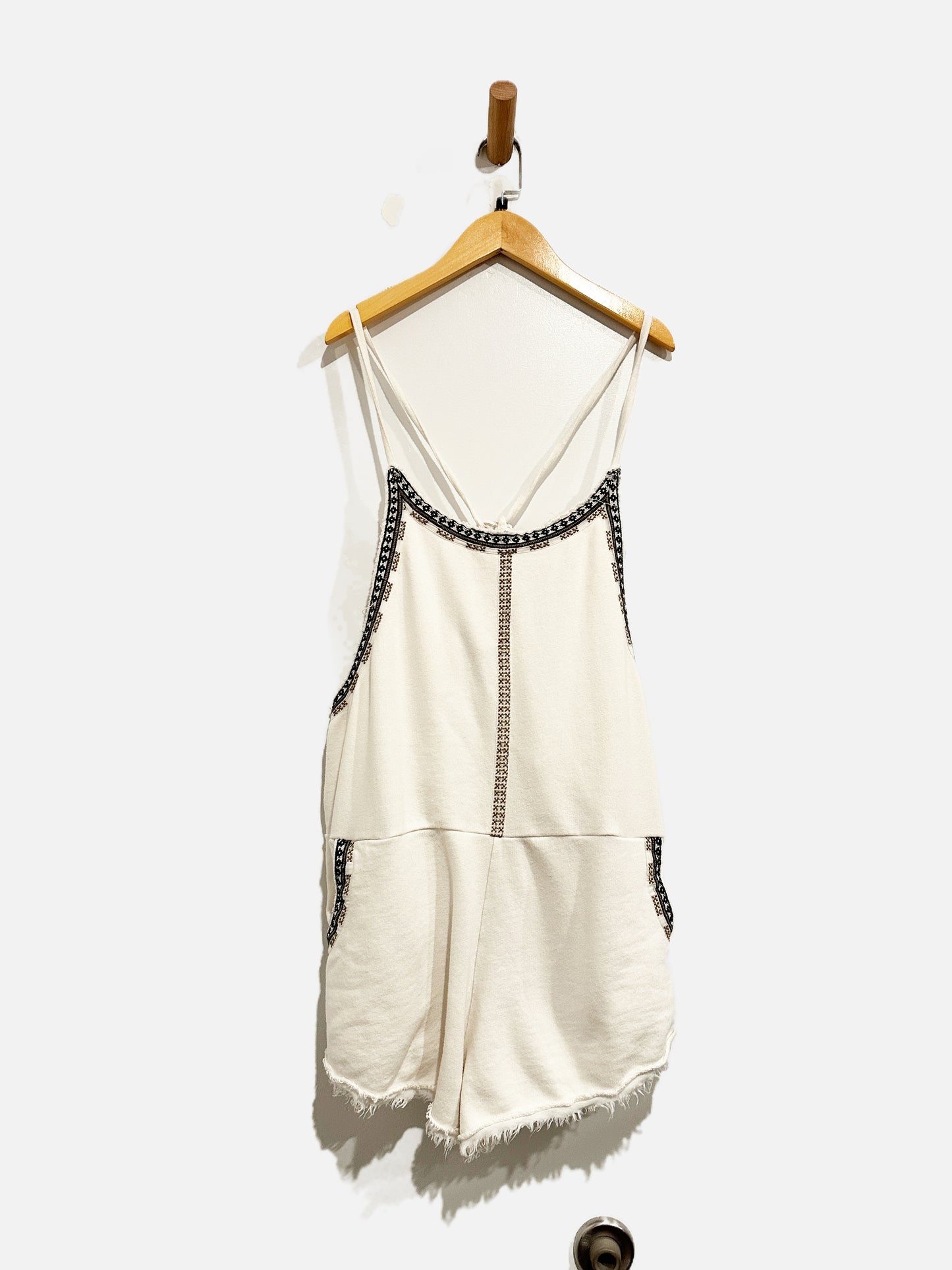 Free People Lou Embroidered Playsuit - Large