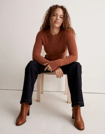 Madewell Orange Wool Sweater - XS