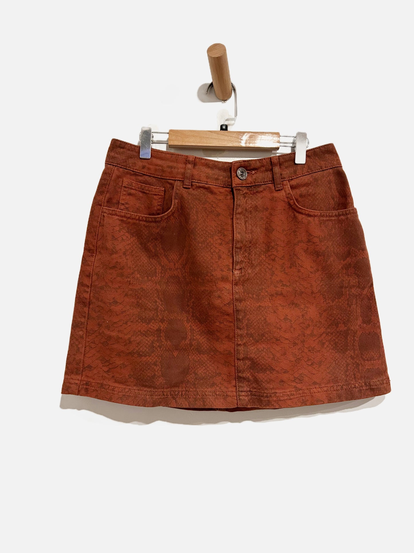 BDG Brown Snake Print Mini Skirt - Medium